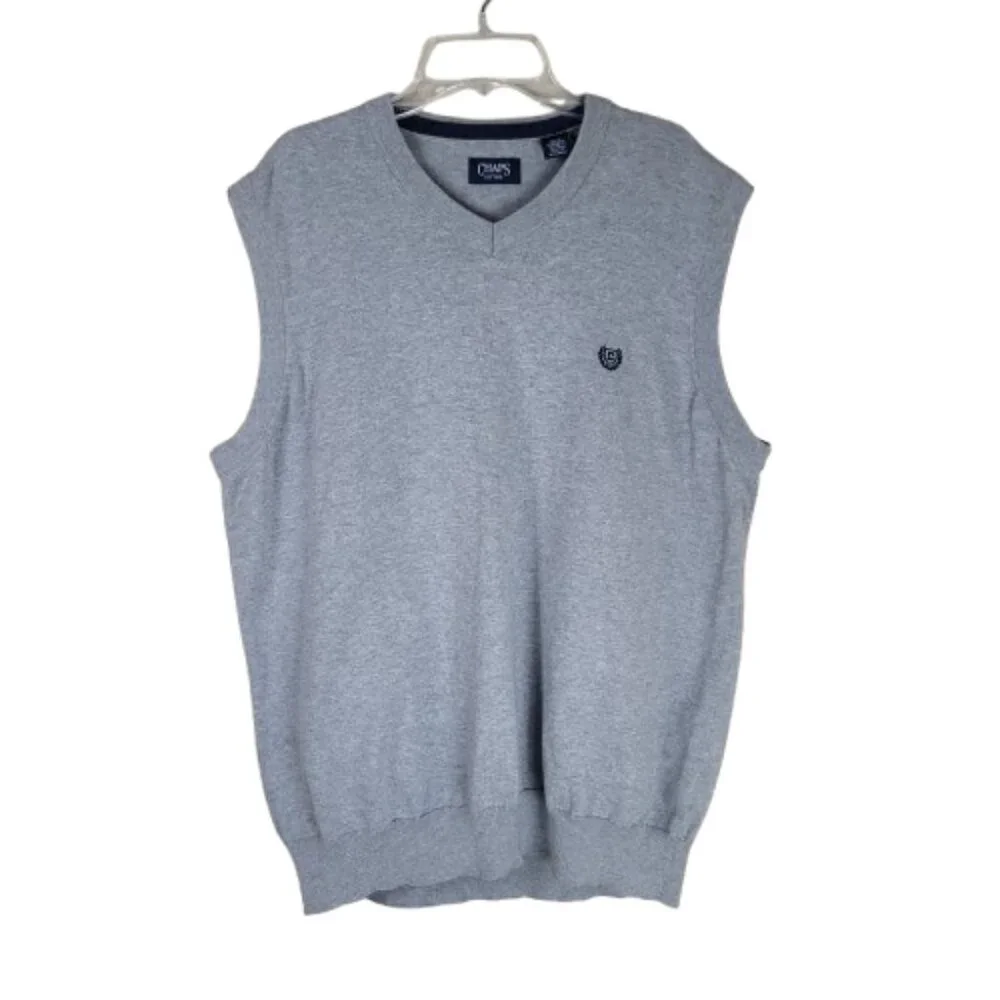 Chaps Men's V-Neck Sweater Vest Cotton Size Large
